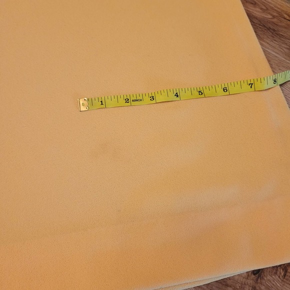 Vintage 70s Yellow Polyester Maxi Skirt with Buttons and Side Slits, 16 - Picture 3 of 8